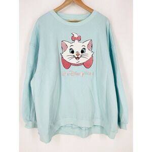 Walt Disney World Sweater Sweatshirt Sz XL Blue Marie Aristocats Pullover Parks